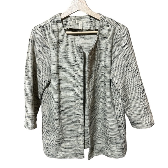 EUC - Eileen Fisher - handloomed organic Furrows open jacket blazer - Small - Picture 6 of 8